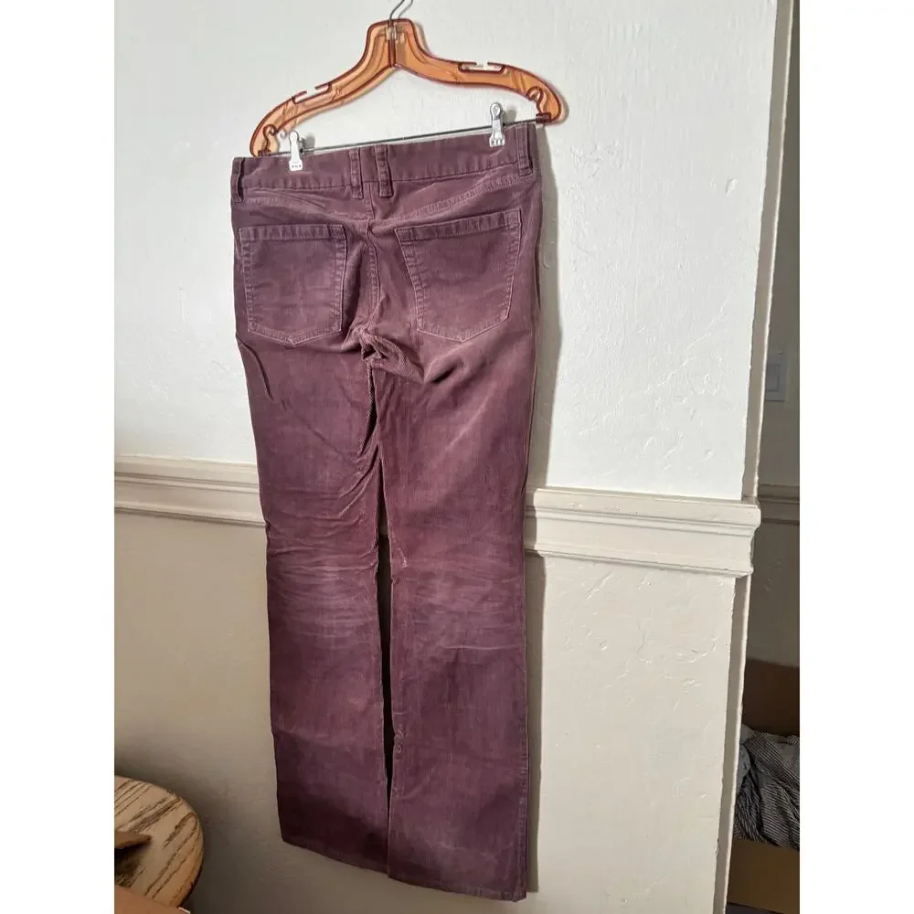 J.Crew Favorite Fit Corduroy Pants Size 27R Mauve Purple Straight Leg Stretch